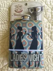 Wembley 4 Oz Stainless Stell Flask With Funnel "Ladies Night"