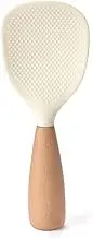 1Pc Standing Silicone Rice Spoon Paddle, Rice and Potato Servers,Household Rice Shovel Heat Resistant Anti-scalding Rice Scooper, Serving Spoons (Beige, 21 * 8CM)