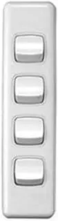 4 Gang Architrave Light Switch Quad White Electrical Narrow Arc Slim Arcy