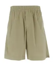 Elastic waist shorts L travertine