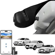 Mangoal Front 4K & Rear 1080p Dash Cam Custom fit for Audi (Model C Black), Integrated OEM Look, UHD 2160P Video, G-Sensor, Loop Recording, WiFi and Free App, 128GB Card, GPS