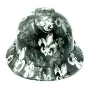 Bad Ass Wide Brim Hard Hat Hydro dipped in Flur de Lis
