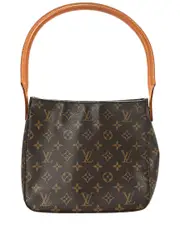 Louis Vuitton Brown Monogram Coated Canvas Looping MM (Authentic Pre-Owned)