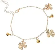 [OATIPHO] Irish Day Anklet Jewelry Decoration Anklets Anklet for Women Beach Ankle Bracelets Stylish Bracelets Adjustable Anklet Decor Summer Bracelet Decorative Anklet Golden Alloy