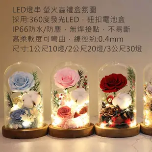 LED燈串 螢火蟲禮盒氛圍 浪漫燈飾 乾燥花燈 禮盒氣氛燈 生日節日佈置 拍照道具 (8.6折)