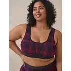 NWT 00 (M/L) Torrid Unlined Bralette, Blue & Purple Plaid, Size Medium Large, 10