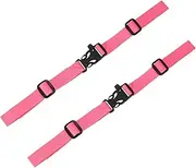 uxcell Backpack Chest Strap [2PCS] - Adjustable Sternum Straps with Emergency Whistle Buckle Use for Backpack Replacement & Hiking - [Pink] Chest Belt Hollow Quick Release Buckle