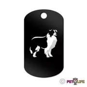 Border Collie Engraved Keychain GI Tag dog sheep dog Many Colors