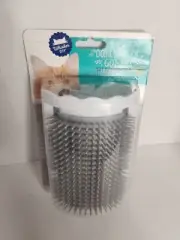 Whiskers City Cat Self Groomer W/ Cat Nip Cat Brush For Corners No Drilling...
