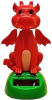 Shake Head Dashboard Decorations,Solar Powered Car Dashboard Ornament - Table Creative Ornaments Dinosaur with Bright Colors for Bedside, Dashboard, Verandah, Bay Window Jmedic