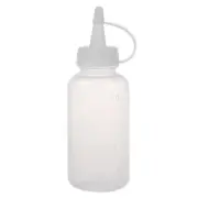 Clear squeezable 100 ml flask, white cover dispenser (10 bottles) J4U61804