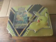 H-22 2020 Pokemon tin Pikachu V powers promo card 5 booster packs