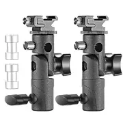 Neewer 2x Supporto Staffa Tipo E Regolabile per DSLR Flash Stativo Ombrello Luce