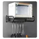 Kitchen Bracket Holder Shelf Microwave Frame Storage Rack Aluminium Stand Wall