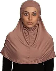 [Haute Hijab] Women's 2 Piece Amira Jersey Hijab - Soft Modal Stretch Head Scarf with Tube Under Scarf Cap