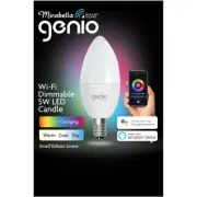 Mirabella Genio Smart RGB+CCT Wi-Fi Dimmable 5W E14 Candle Small Screw LED Bulb