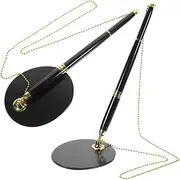 Tofficu Office Essential 2pcs Short Signature Pens Stylus Stand for Reception Retail Use