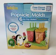 Lebice Popsicle Molds, 6 Ice Pop Makers & 1 Spare Mold With Funnel & Brush