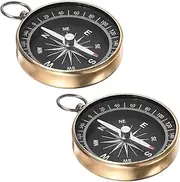 Pocket Compass - Survival Sports Navigation Compass with Key Ring for Hiking & Camping