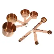 Copper Color Measuring Cups Spoon Set Spice Safe to Use Spoons