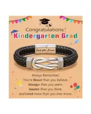 To My Son/Grandson/Nephew Bracelet, Gifts for Teens Graduation-Kinder（7.5inch)