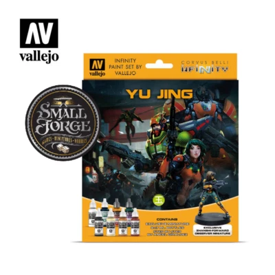 Vallejo 70235 Infinity Yu Jing Paint Set (8) + Exclusive Miniature. NEW