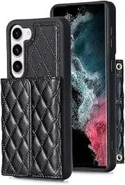 [Asuwish] Phone Case for Samsung Galaxy S23 5G Wallet Cover with Card Holder Slot Shoulder Crossbody Strap Long Lanyard Leather Cell Accessories S 23 23S GS23 G5 SM-S911U 6.1 inch Women Girls Black