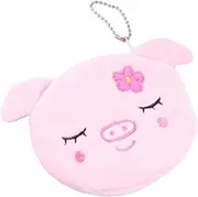 [BESTYASH] Fluffy Plush Coin Purse Small Key Bag Zipper Minimalist Design for Daily Use Travel