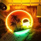Palm Tree Sunset Neon Sign Light Wall Decor 11.8" Neon Tropical Sign Colorful