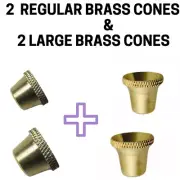 2 x Regular & 2 x Large Bonza Billy Bucket Brass Cone Piece