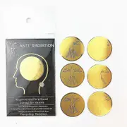 10 Pieces Radiation Protection Mobile Phone Sticker - Reduce Radiation, Shielding, Gold Plating