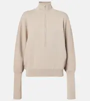 [Max Mara] Max Mara Fatuo crêpe turtleneck sweater UK 6 beige
