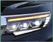 Headlights，Compatible For Toyota Prado 2018-2020 LC150 DRL Head Lamp LED Bi Xenon Bulb Fog Lights Tuning Car Accessory