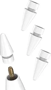 for Apple Pencil Replacement Tips(4 Pack) for iPad 1st 2nd Generation Stylus Nibs for Apple Pen Accessoire Tablet Screen Computer iPencil Fine Replacement Pencils Alternative