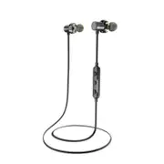X670BL Dual Dynamic Drivers Wireless bluetooth Earphone Magnetic Adsorption Sports Stereo Headphone with Mic BLACK COLOR