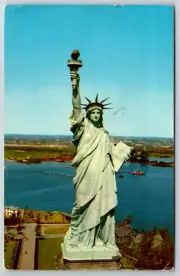 c1960s Statue of Liberty New York Harbor Vintage Postcard