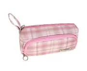 Multi Compartments Collection Independent Zipper Compartments with Handle Strap Pencil Case