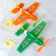 12 FLYING AIRPLANES ON STRING novelty toys plane flight swinging toy propeller