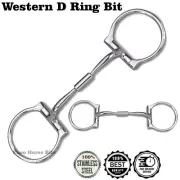 Western D Ring Bit Comfort Barrel Roller Mouth Snaffle Egg butt Horse Bit