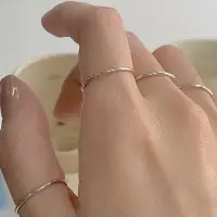在飛比找蝦皮購物優惠-[現貨] 韓國 925純銀 1mm簡約素面細戒指線戒關節戒指
