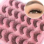 14Mm Lashes Natural Look Wispy Eyelashes Faux Mink Lashes Clear Band Short Natur