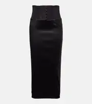 [Dolce & Gabbana] Dolce & Gabbana Corset satin midi skirt AU 14 black