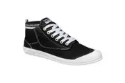 Mens Volley Hi Leap Black White International Volleys Casual Canvas Shoes