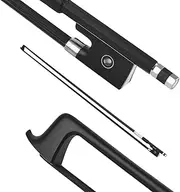 4/4 Violin Fiddle Bow, Carbon Fiber Round Stick Ebony Frog Black Horsehair, Well Balanced with Exquisite Workmanship, for 4/4 Violin