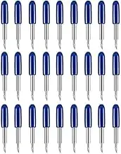 30PCS Roland Type Cemented Carbide Blade, 45° Standard Vinyl Fabric Scrapbook Cutting Blades Replacements for Roland Plotter Cricut Cutting Vinyl Film with Blade Holder (Blue 60°)