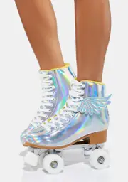 Seventh Heaven Holographic Winged Roller Skates
