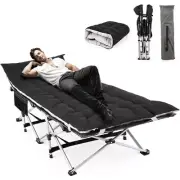 Camping Folding Bed Cot Outdoor Travel Bed for Sleeping/Sunbathing 6'3 feet Size