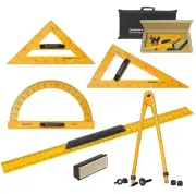 Geometry Set Teacher's Big Size With Bag Gift Set of 6 Black Board White Board