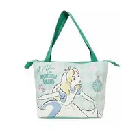 在飛比找樂天市場購物網優惠-小禮堂 迪士尼 愛麗絲夢遊仙境 尼龍船型手提袋 (綠菱格紋款