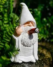 BBdis Funny Garden Gnome Statue,5.9in Naughty Mini Smoking Middle Finger Gnomes Statue for Fairy Garden,Indoor or Outdoor Lawn Garden Christmas Decorations Housewarming Garden Gifts